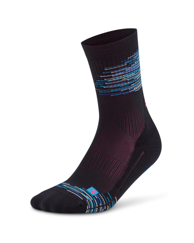 Paris Vibes Socks Mid Cut women black / blue mix