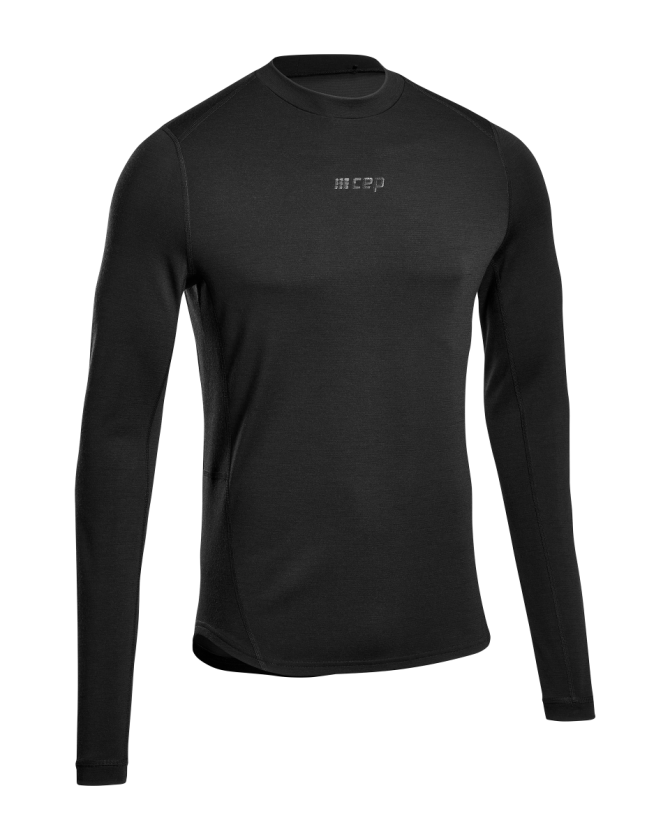 CEP cold weather merino shirt long sleeve für Männer in black