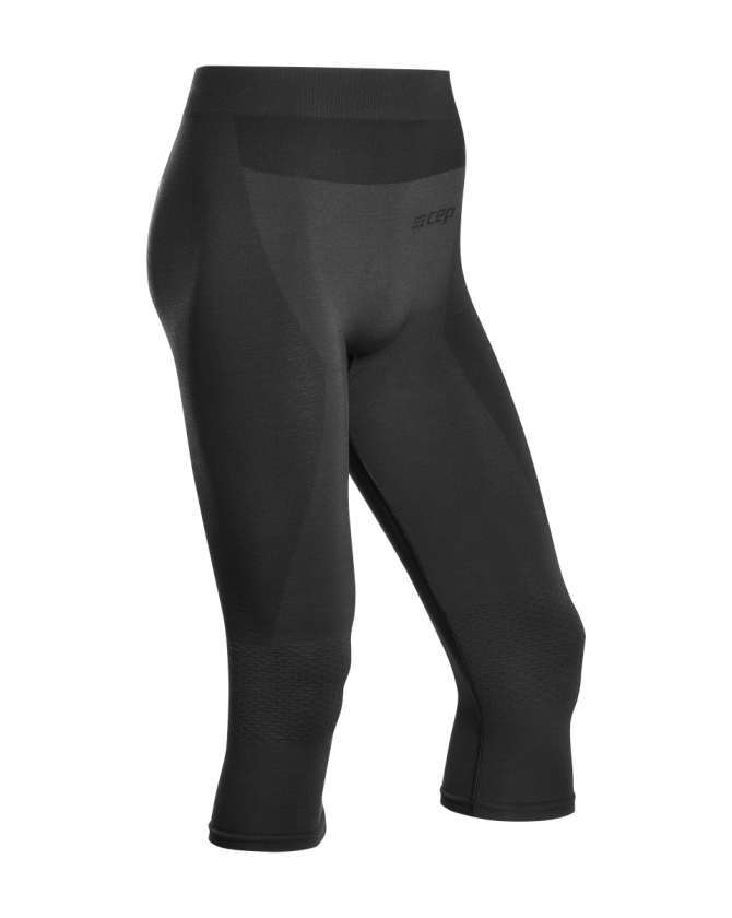 CEP merino base layer tights skiing 3/4 für Männer in black