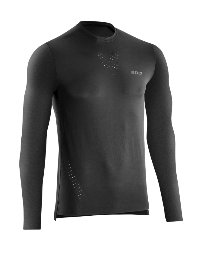 CEP Run Ultralight Shirt Long Sleeve in schwarz für Männer