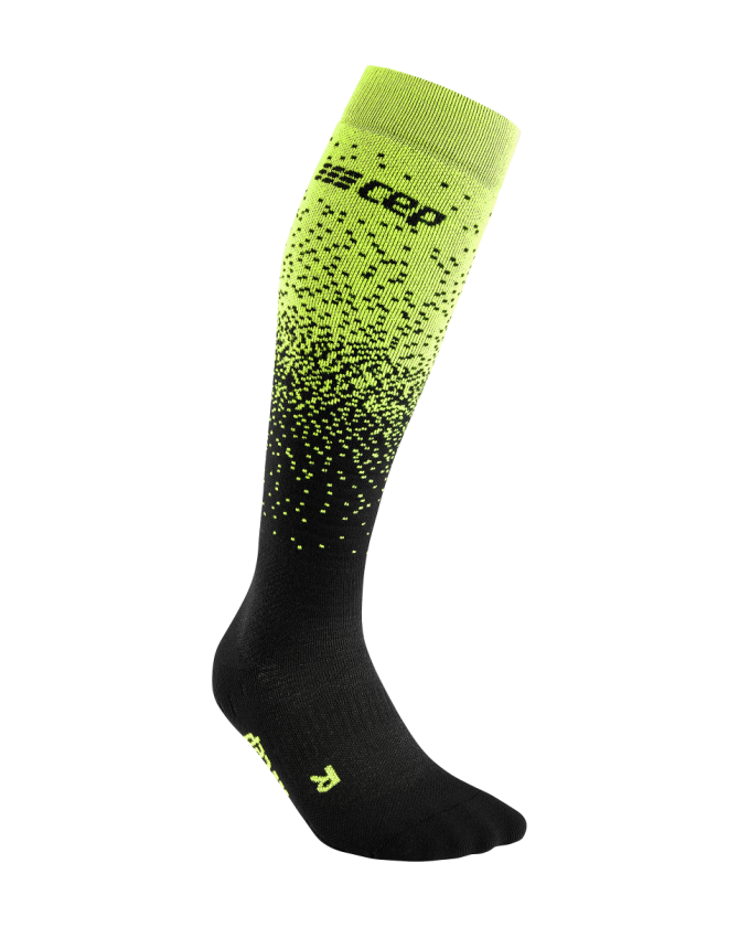 CEP snowfall socks skiing tall für Frauen in black/green