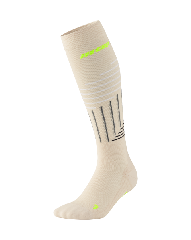 CEP The Run Limited 2024.2 Socks Tall in cream/neon yellow für Männer