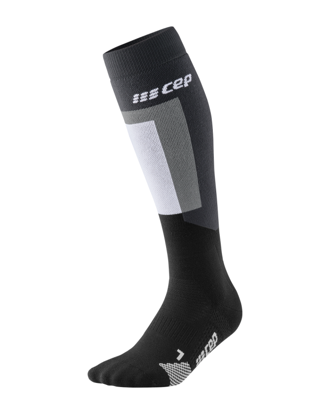 CEP Thermo Socks Skiing Tall in grey/black für Männer