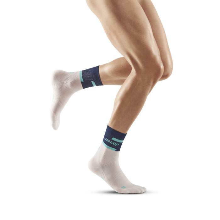Men's The Run Socks, Mid Cut Blue/Off White, Buy Men's The Run Socks, Mid  Cut Blue/Off White here