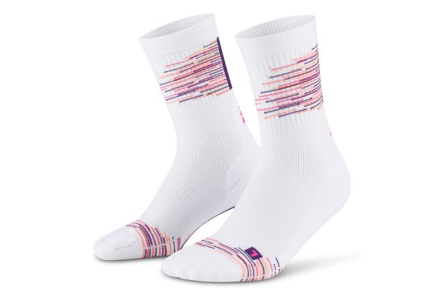 PARIS VIBES Compression Socks Mid Cut -  white/purple